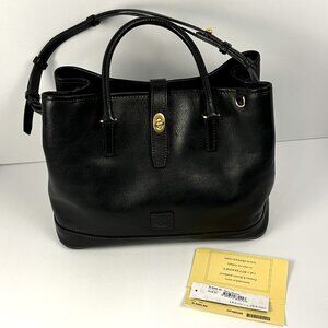 Dooney & Bourke Black Florentine Leather Perry Satchel NWT